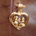 Gold Plated Propose Heart Pendant