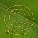 Gold Plated Designer Beaded Kilukkam Chain For Women