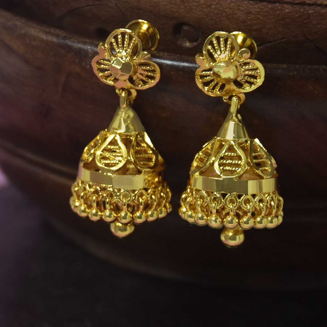 Gold Plated Hoop Earrings For Women - Fashion Indian Silver Jewelry