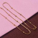 Gold Plated Thin Golden Beads Link Chain Anklets