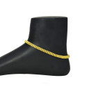 Gold Plated Designer Four Line Beads Anklets Payal