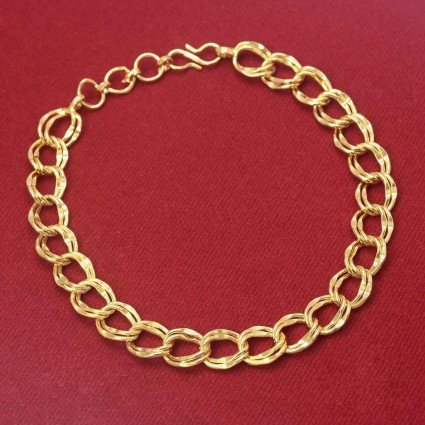 Gold Plated Curb Link Bracelet For Men