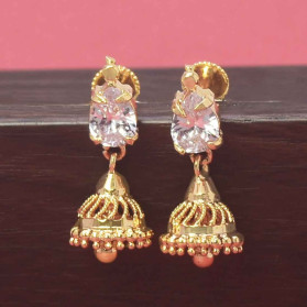 One Gram Gold Traditional Palakka Jimikki Earrings Online|Kollamsupreme