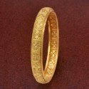 Stylish Gold Plated Floral Design Bangle For Women