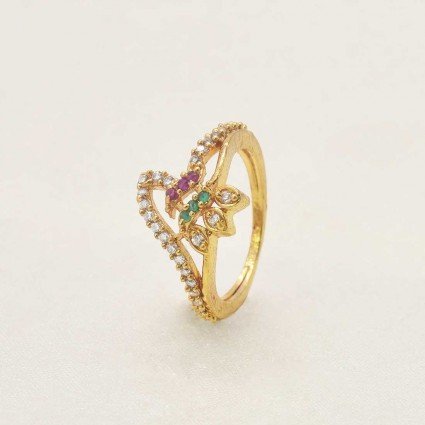 18K White Gold Ruby, Emerald, Sapphire And Diamond Ring – MEMORIA