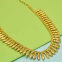 South Indian Gold Plated Wedding Leaf Necklace