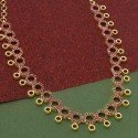 Premium Gold Plated Simple Ruby Necklace
