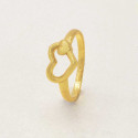 Beautiful Gold Plated Heart Finger Ring For Girls