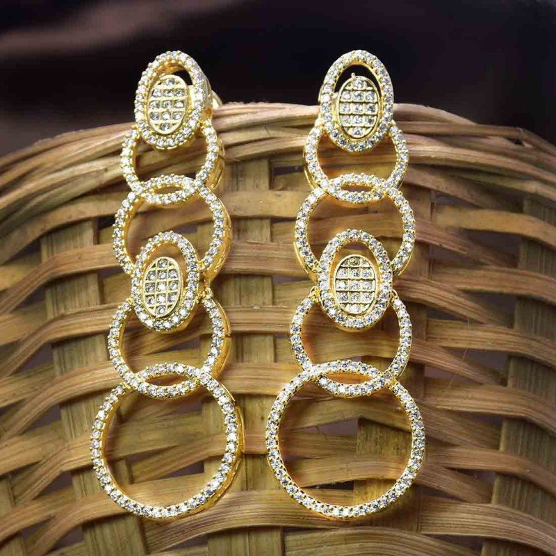 Buy GoldToned  Silver Earrings for Women by Zeneme Online  Ajiocom