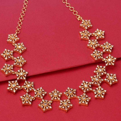 Dainty Premium Double Layer Matte AD Star Necklace