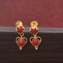 Premium Fashion Coral Heart Drop Earrings