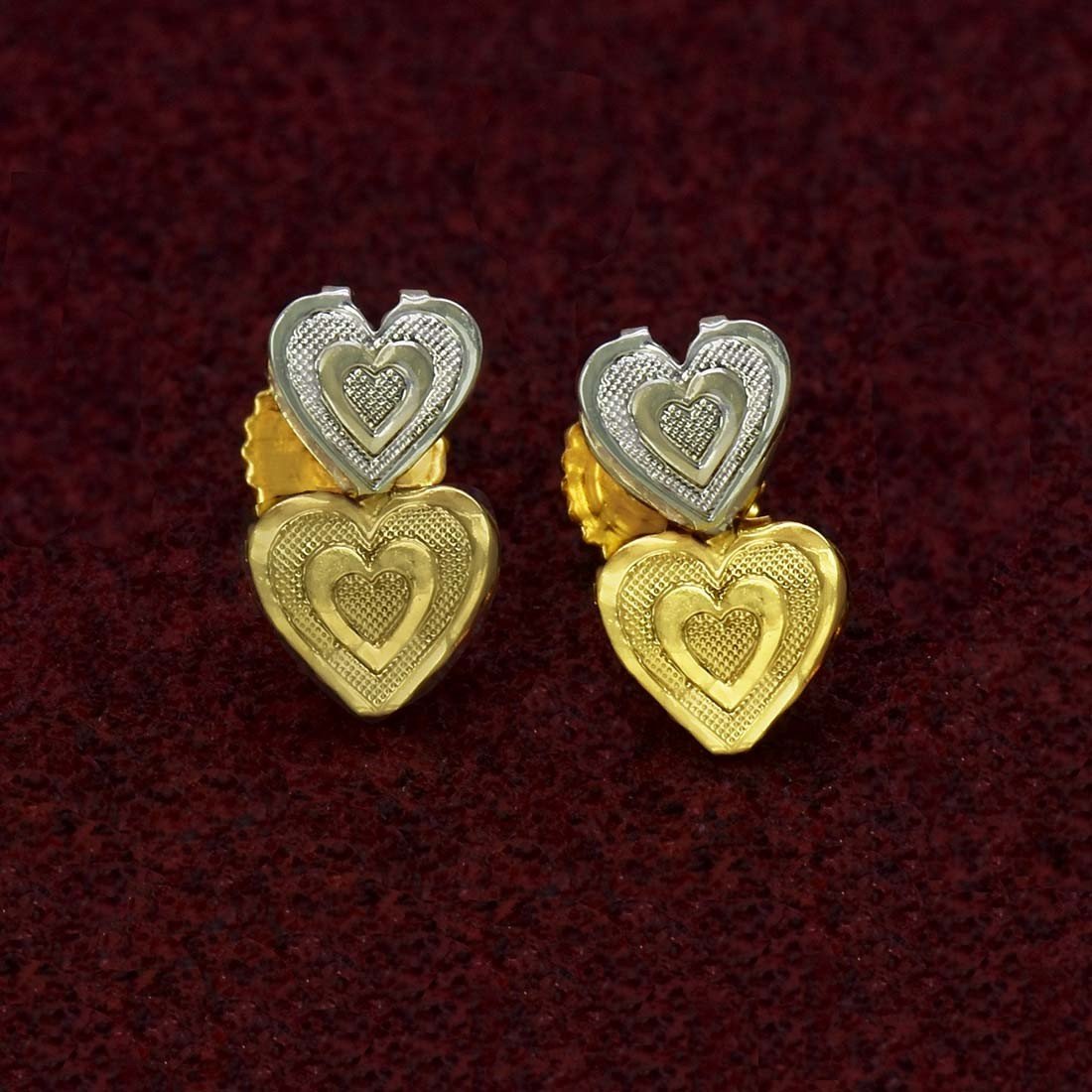 Buy Niscka Heart Earrings with CZ Stones Online