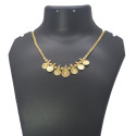 Gold Plated Lakshmi Coin Kasu Stone Necklace