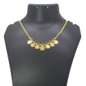 Gold Plated Lakshmi Coin Kasu Stone Necklace