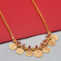 Gold Plated Lakshmi Coin Kasu Stone Necklace