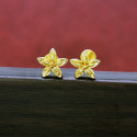 Pretty Gold Plated Floral Small Ear Studs