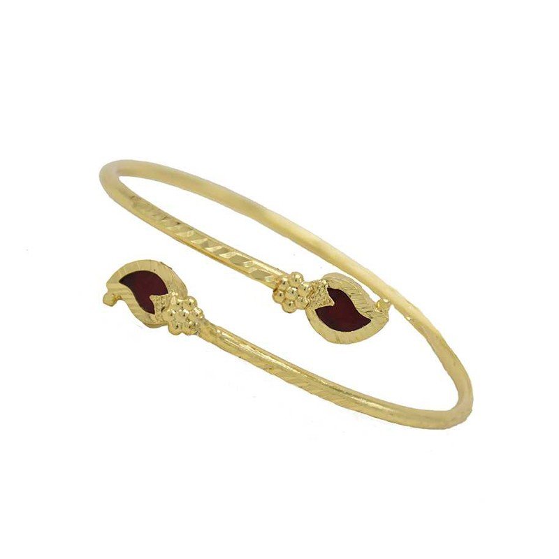 2.8 Size Kerala Style Gold Plated Anaval Bangles Single Bracelet Elephant  Hair Black Bangle for G… | Elephant ring gold, Elephant hair jewelry, Gold  necklace simple