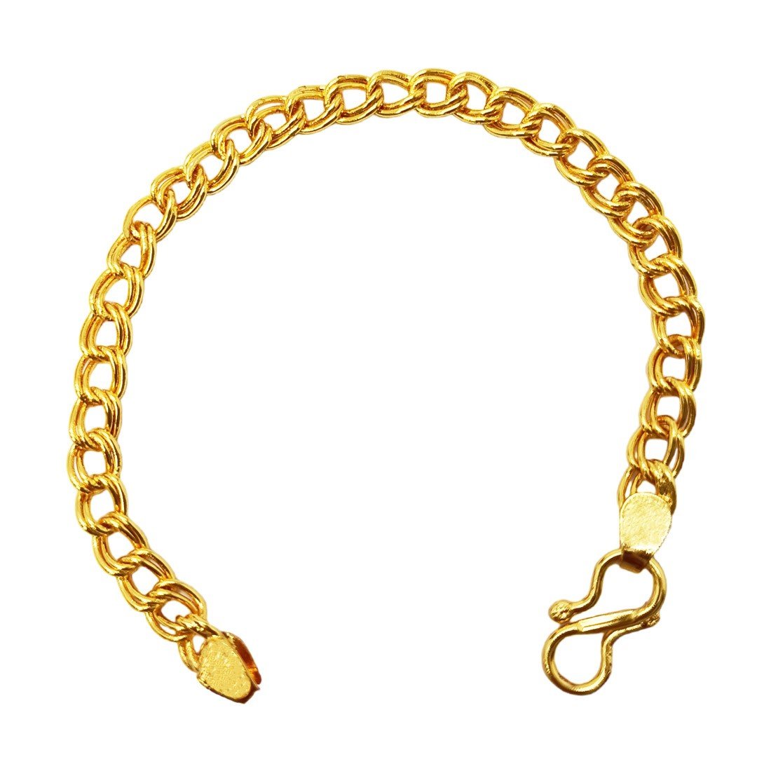 Medium Heavy Oval Double Link Chain Bracelet 18k Yellow Gold – Irene  Neuwirth