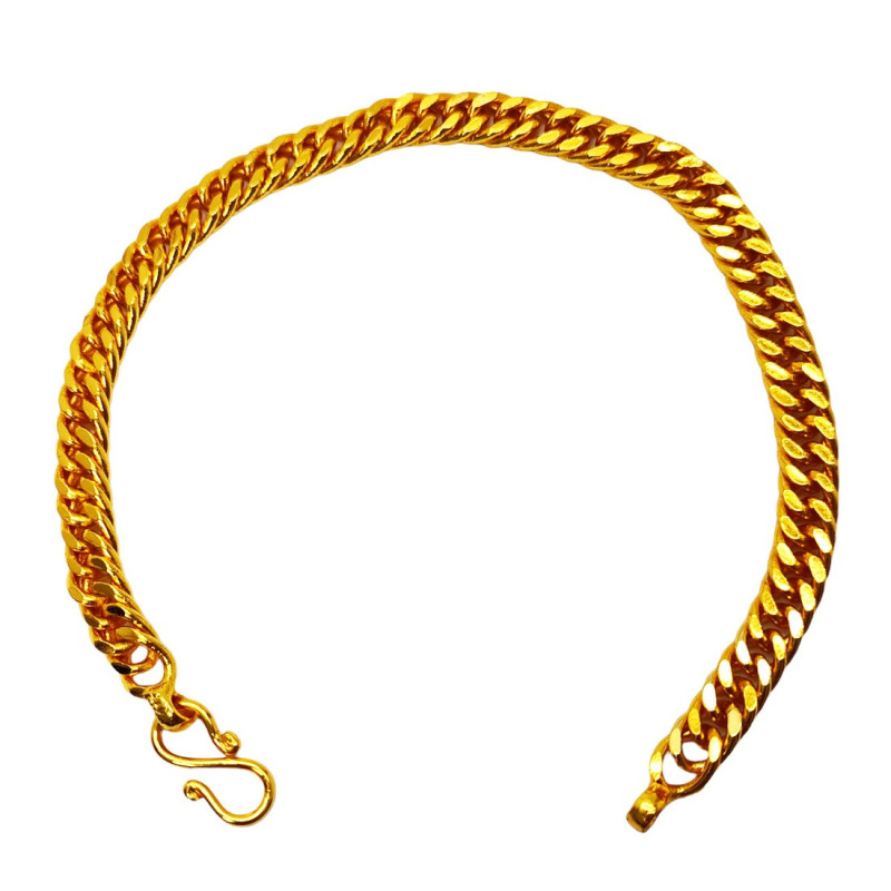 Stylish Gold Plated Mens Cuban Curb Link Bracelet Onlinekollamsupreme 8951