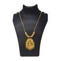 Ethnic Gold Plated Lakshmi Temple Pendant Necklace