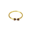 Gold Plated Double Side Red Stone Toe Ring/Minji