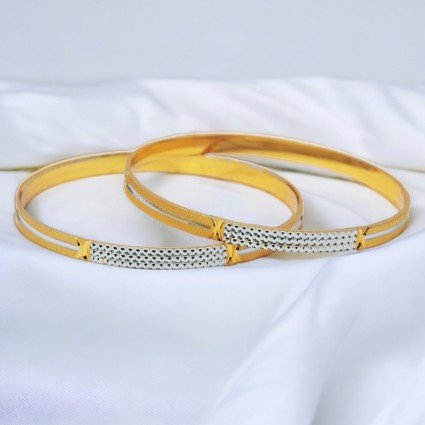 Magnificent Two-Tone Gold Plated Bangles