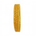 Trendy Gold Plated Three Line Twisted Bangle