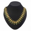 Classic Ruby Stones Green Palakka Necklace