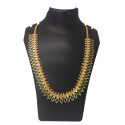 South Indian Traditional Green Nagapadam Long Necklace