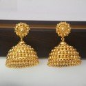 Big Golden Beads Design Bridal Umbrella Jhumka