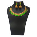 Matte Finish Kerala Traditional Ruby Nagapadam Chocker Set
