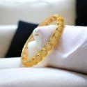 Glorious Gold-Plated Heart Round Mesh Bangle