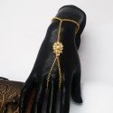 Delicate Classic Gold Plated Kundan Slave Bracelet