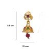 Pretty Gold Plated Ruby Emerald Small Jhumka for Kids