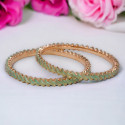 Enchanting Rose Gold Plated Zircon Bangles