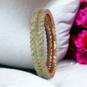 Enchanting Rose Gold Plated Zircon Bangles