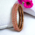 Enchanting Rose Gold Plated Zircon Bangles