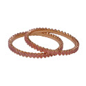 Enchanting Rose Gold Plated Zircon Bangles