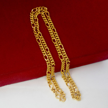 ONE GRAM GOLD TRENDY THIN FIGARO UNISEX SACHIN CHAIN 8P