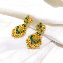 Trendy Gold Plated Synthetic Stones Drops Earrings
