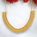 Matte Gold Plated Temple Lakshmi Kasu Necklace