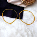 Stylish Flat Links Design Gold Plated Anklets For Girls and Women.