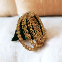 Stunning Bridal Antique Gold Plated Heart Bangles set