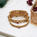 Stunning Bridal Antique Gold Plated Heart Bangles set