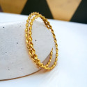 Elegant Gold Plated Twisted Spiral Bangles