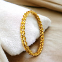 Elegant Gold Plated Twisted Spiral Bangles