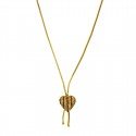 Simple Gold Plated Cz Heart Pendant Chain