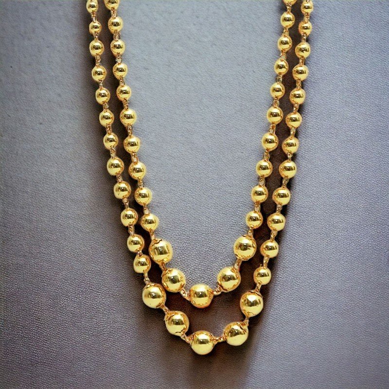Double Heart Diamond Necklace, 14K Gold