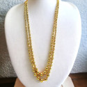 Double Strand Gold Plated Ball Chain Necklace