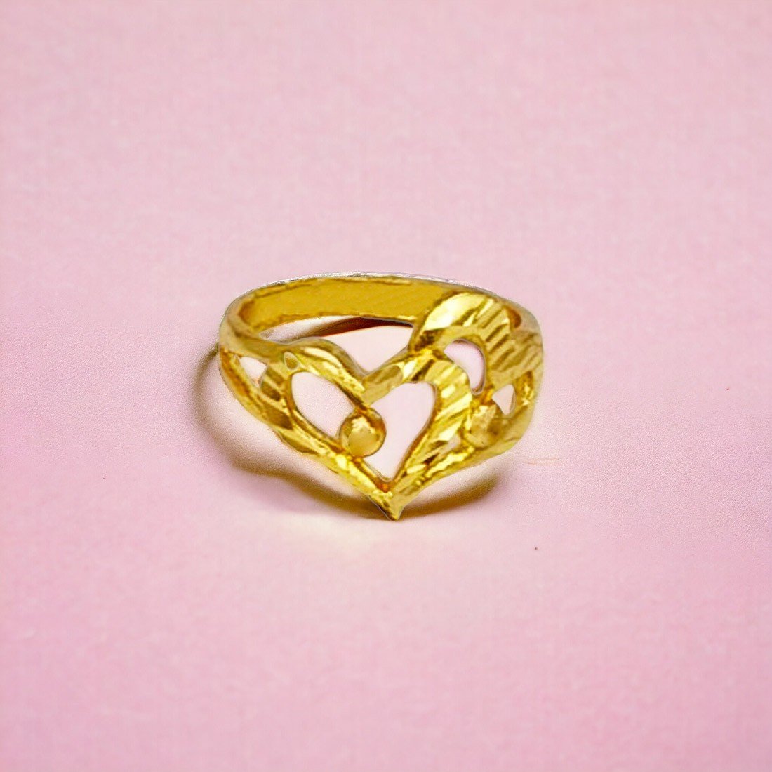 Cute Gold Plated Double Heart Finger Ring Buy Online